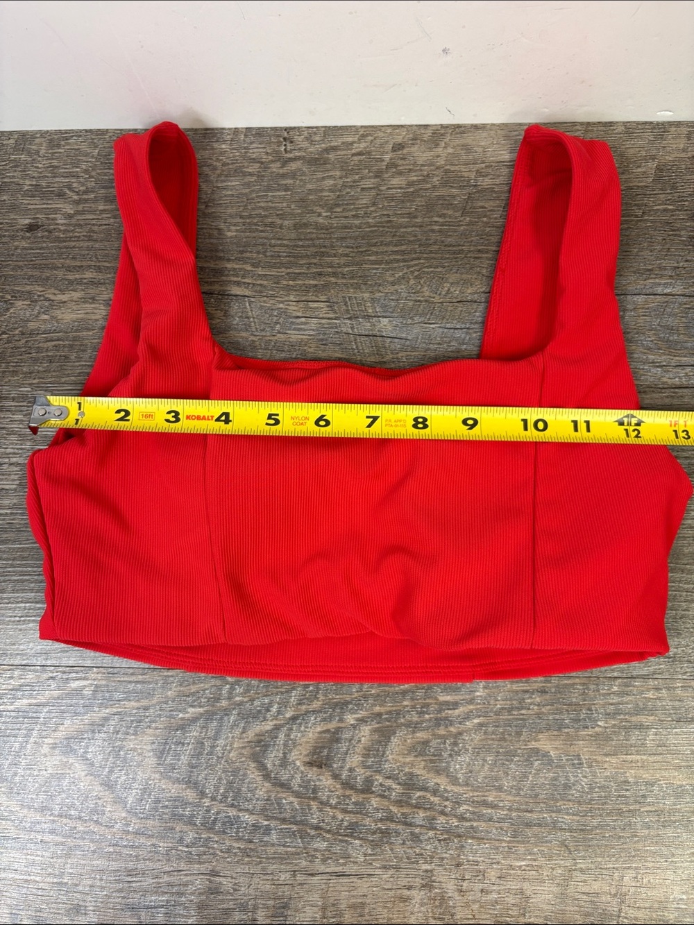 WILO The Label Red Ribbed Sports Bra & High Rise Biker Shorts Set Size S - Picture 3 of 11
